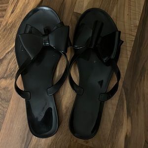 Black Bow Sandals (Size 8)